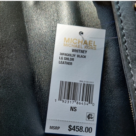 Michael Kors Black Gold Hardware Whitney Shoulder/Crossbody Bag - NWT! MSRP $458 - Picture 3 of 3